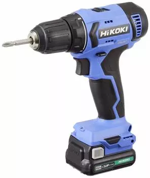 Дрель-шуруповерт HiKOKI FDS12DAL В комплект входят 2 зарядных устройства и кейс Аккумуляторная электрическая дрель 10,8 В, FDS12DAL(2ES)
