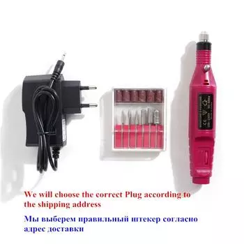 Дрель в форме ручки, наждачная бумага, инструменты для полировки, маникюрный набор электрических шлифовальных ножей, художественные инструменты красный