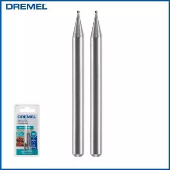Dremel 105 2 шт./упак. гравировальный резец с хвостовиком 1/8 дюйма, гравировальные биты 0,8 мм, рабочий диаметр, набор вращающихся инструментов для дерева, стекла