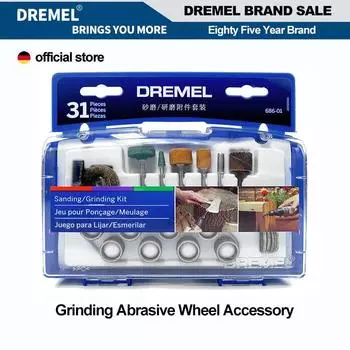 Dremel 686-01 Роторная шлифовальная машина из 31 предмета и набор насадок для шлифовальной машины синий