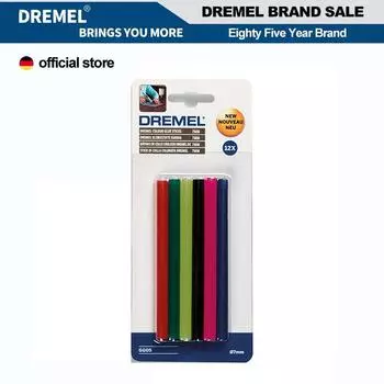 Dremel GG05, 12 шт., 7 мм цветные термоклеевые стержни (105-140°С) чёрный