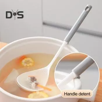 Дренажное сопло дуршлага ложки с гладкой поверхностью Удобное стрейнер кухонной ложки чёрный/белый