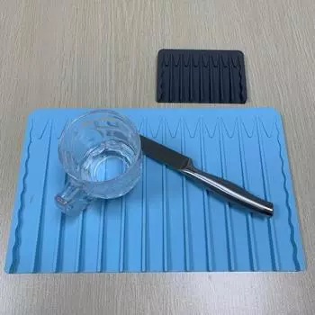 Дренажный коврик Термостойкий экологически чистый сплошной цвет Современный легкий чистый самосточный кухонный стол Сушильная подушка Для спальни Расходные материалы S кофейный