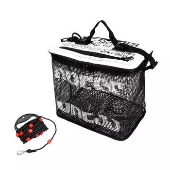 DRESS Folding Floating White Stealth Fishing Tackle Tackle Bucket Scaly, (Medium), Black, EVA, Multi-functional Bag, Case, Stringer, белый