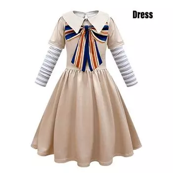 Dress M3gan Cosplay Girls Ladylike Outfit Party Roleplaying Halloween Costume 120cm/47.24in