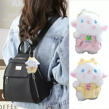 Платье овца плюшевая игрушка с цепочкой из бисера чучело ягненка животное плюшевая кукла DIY брелок подвеска украшение рюкзак орнамент подарок на день рождения розовый