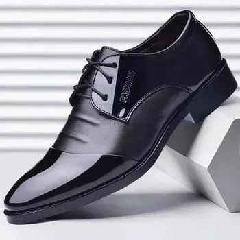 Dress Shoes Man Office Pointed Toe Spring Autumn Social Shoe for Men Clothing Elegant and Classic Leather Casual Party Gentleman 38