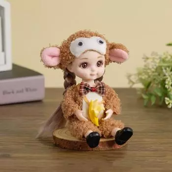 Dress Up Simulated Eye Hinge Doll With Clothes Removable Joints Doll Girls Gifts style C