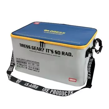 DRESS Водонепроницаемый контейнер для переноски грузов с крышкой 72 л, серый x темно-синий, для предотвращения стихийных бедствий, вейдерсы, большая вместимость, складной