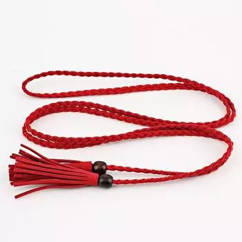 Dress Waistbands Accessories Women Waist Chain Braided Tassel Belt Ethnic Style Belts Waist Rope