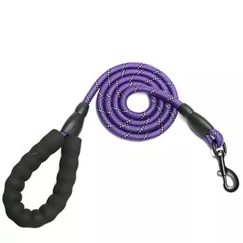 Дрессировочный светоотражающий многоцветный нейлоновый поводок для собак, цепочка для собак, взрывозащищенный пробойник для средних и больших собак, домашних животных розовый