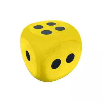 DRESSOOS 1 шт. Ева Игра в кости Игральные кости Вечеринка Игрушки Обучающее обучение Мероприятия на открытом воздухе Закругленные углы Повышают безопасность One Size жёлтый