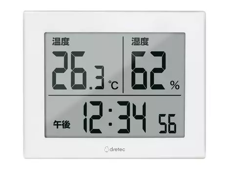 dretec Большой экран температуры и гигрометр Hakimie цифровой термометр гигрометр большой грипп тепловой удар профилактика подставка настенный белый