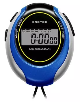 dretec DRETEC Sports Timer Large Screen Display Second Stopwatch Blue 1/100 SW-109BL