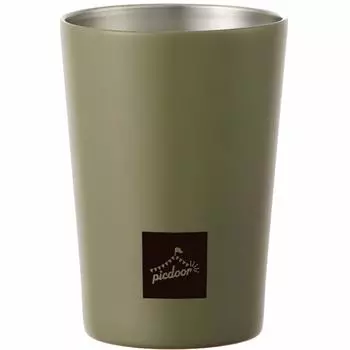 dretec Kakusei Pick Door Vacuum Double Convenience Cup 450ml Stainless Steel Khaki Thermal/Cold PIC-03K