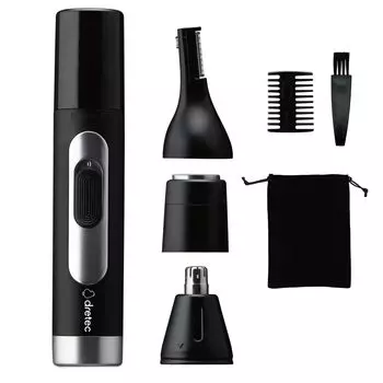 dretec Multi Shaver с Mayu Face Electric Eyebrow Nose Hair Downy Unwanted Hair Eyebrow For Whole 4 Black Comb, Shaver, Shaver, Shaver, Cutter,