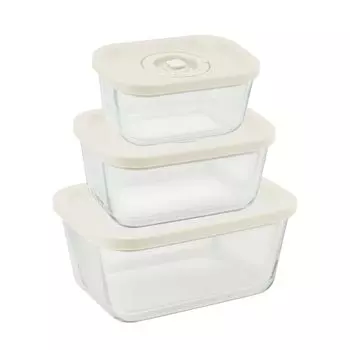 dretec вакуумный упаковщик Fresh Plan выделенный контейнер набор из 3 штук S/M/L