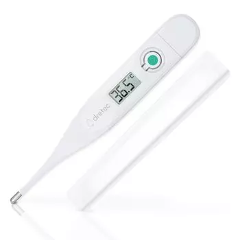 Dretec Водонепроницаемый Водонепроницаемый Электронный Память Автоматический Чехол Измерение Общее Медицинское Оборудование Термометр, Тип, Термометр, Термометр, Моющийся, белый