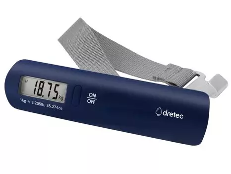 dretec Японский производитель Весы для багажа Дорожные весы Весы для багажа Подвесные цифровые весы Функция тары 50 кг Товары для путешествий Удобные весы для грузов Путешествия