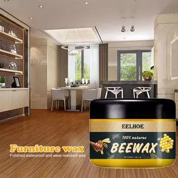 Древесина уход приправа пчелиный воск натуральный воск воск для чистки мебели (с губкой) Великобритания