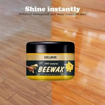Древесина уход приправа пчелиный воск натуральный воск воск для чистки мебели (с губкой)