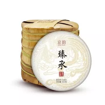 Древнее дерево Сырой чайный торт Юньнань Торт с семью семенами Бамбуковая скорлупа целиком до упаковки 1 Tea Cake357g
