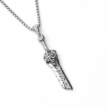 Древнее ожерелье с мечом, модная мужская подвеска из нержавеющей стали, персонализированные ретро-аксессуары для власти