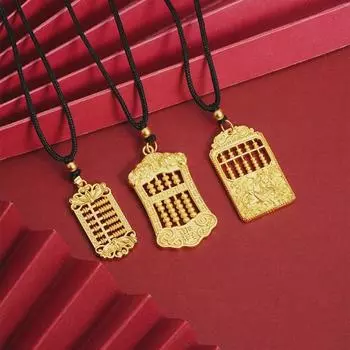 Древнее вьетнамское ожерелье из золотого песка и черной веревки — украшения в стиле ретро в национальном стиле для мужчин и женщин