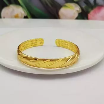 Древний метод, имитация вьетнамского золотого сердца, браслет сутры, женский открытый метеоритный дождь, браслет с шестью символами True Word Adjustable size