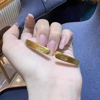 Древний метод наследования точеный браслет из цельного золота Открытый браслет