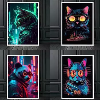 Древний пейзаж Лунная ночь Сюрреализм Искусство Холст Картина Настенный поп-плакат и принты Фэнтезийные ворота Современная гостиная Спальня Домашние фотографии Декор 20x30cm no frame бездна