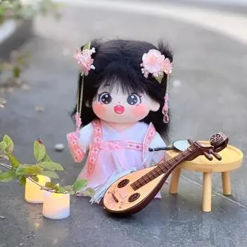 Древний стиль 20 см идол куклы одежда шпилька 20 см хлопковая кукла модные платья нарядная кукла