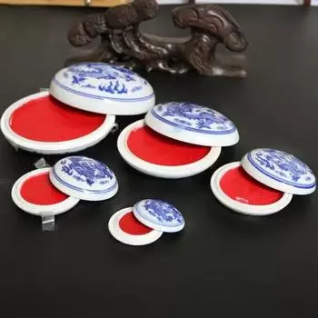 Древний стиль, красная печать, грязевое масло, тетради с ярко-красными чернилами в китайском стиле 8cm