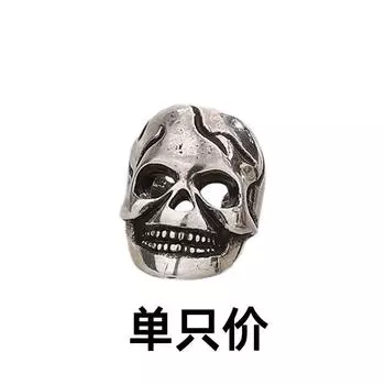 Древний стиль уникальные Хэллоуин череп клипсы для ушей крутые красивые хип-хоп уличные мужские тайские серебряные ретро ушные косточки клипсы для ушей без пирсинга ушей copper (retro color)