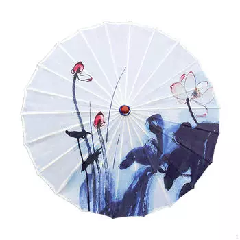 Древний танцевальный зонтик из шелковой ткани, женский ручной работы, восточный масляный бумажный зонтик для костюмов