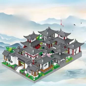 Древняя архитектура сада Сучжоу «три в одном» представляет большую сложность 26*19*9cm