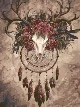 Древняя голова овцы животное DIY картина по номерам настенная художественная картина акриловая картина для украшения дома 60x75 см 40x50cm no frame