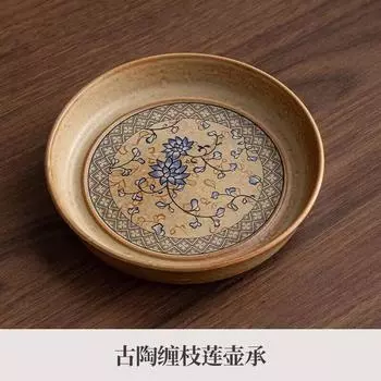 Древняя керамика, чаша с крышкой в виде скрученного лотоса, чайная чашка, одиночная, бытовая, керамическая, ретро, две или три чайные чаши, высококлассная, легкая роскошь, китайский стиль