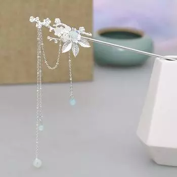 Древняя заколка с кисточкой для волос Шпилька для головного убора Hanfu Step Shaking Tassel Древняя заколка для костюма Шпилька для выступлений Аксессуар для волос Шпилька One Size