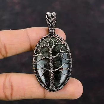 Древо жизни эвдиалит медный кулон медная проволока обернутый кулон медные украшения ручной работы настоящие драгоценные камни проволока обернутый кулон эвдиалит ювелирные изделия