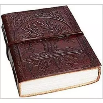 Древо Жизни Кожаный Журнал Тисненый Коричневый Кожаный 620 Страничный Дневник Лучший Подарок 10 x 7 in коричневый