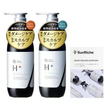 DRH+ Шампунь для кожи головы 400 мл и лечение 390 г [Hematin Aging Care Damage Repair] (Набор из 2)