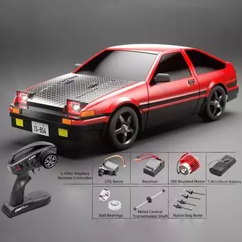 Дрифт-машинка с дистанционным управлением, 1:12 4WD Электрический игрушечный автомобиль 30 км/ч высокоскоростной гоночный автомобиль со светодиодами 2 Battery