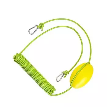 30 футов. Морской буксировочный трос, буйковый поплавковый поводок и крюк из нержавеющей стали для рыболовной дрейфовой якорной системы