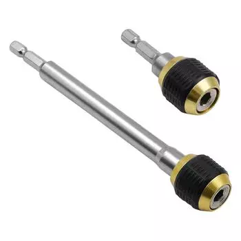 Drill Chuck Extension Adapter 1/4 Hexagon Shank Replaces Accessories Bar Socket External Rubber Protection Comfortable Grip