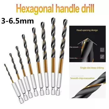 Drilling Bit Hexagonal Shank 4341 1/4 \ 3/3.5/4/4.5/5/5.5/6/6.5mm 6.35mm