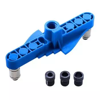 Дырокол для сверления отверстий, многоцелевой регулируемый набор дюбелей, синий прямой локатор отверстий, портативные столярные инструменты для плотника синий