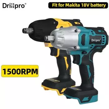 Drillpro 2000N.M Бесщеточный беспроводной электрический ударный гайковерт Перезаряжаемый гаечный ключ 1/2 дюйма Ручная дрель Электроинструменты для батареи Makiita 18 В
