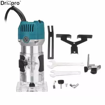 Drillpro 3000 Вт электрический ручной триммер 220 В с вилкой европейского стандарта, фрезерный станок для ламината и пальм, столярный станок для деревообработки, комплект электроинструментов