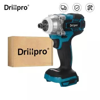 Drillpro Бесщеточный беспроводной электрический ударный гайковерт Перезаряжаемый гаечный ключ 1/2 дюйма Электроинструменты, совместимые с батареей Makiita 18 В